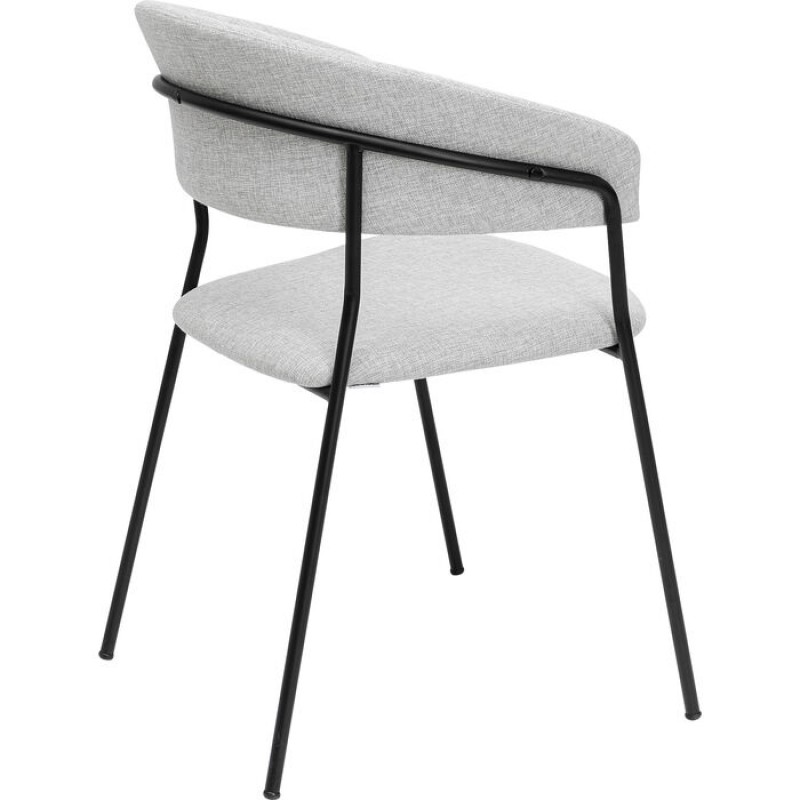 Chair with Armrest Belle Light Grey